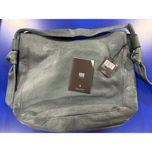 Frye Womens Leather Hobo Bag In Slate Bue/Gray With Adjustable Strap
